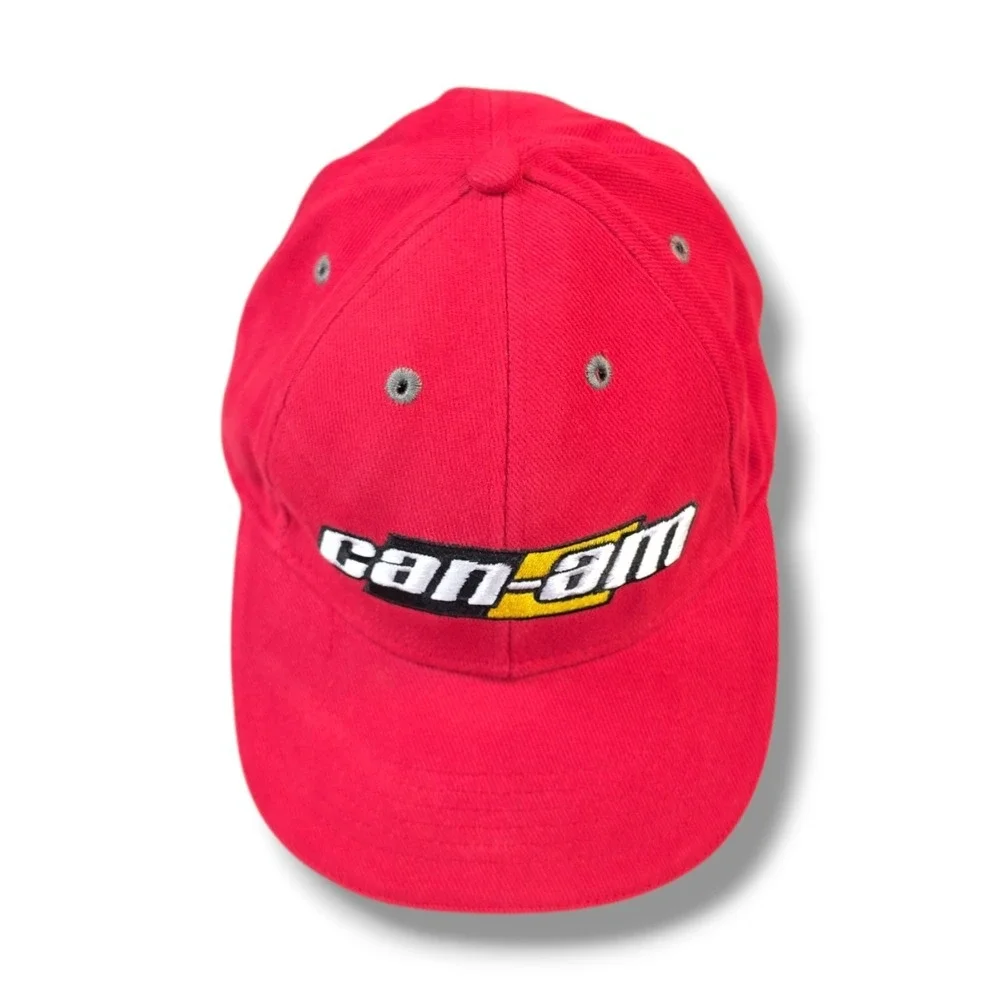 Genuine Can Am Embroidered  BRP Adjustable Strap Back Red Baseball Cap Hat